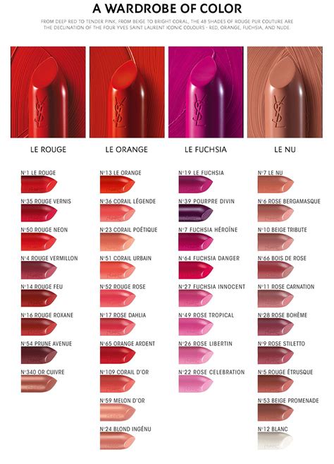 ysl lip 16|ysl lipstick color chart.